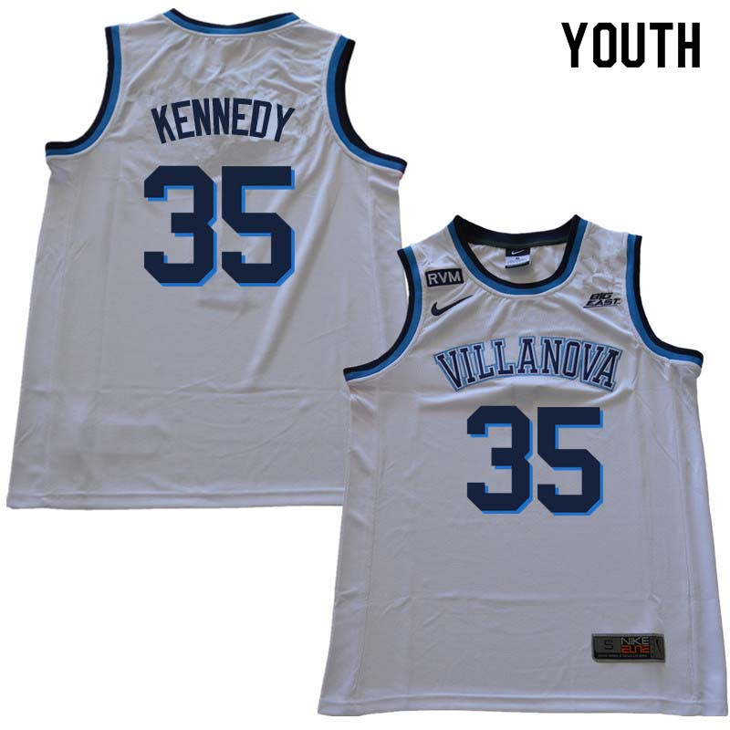 2018 Youth #35 Matt Kennedy Willanova Wildcats College Basketball Jerseys Sale-White